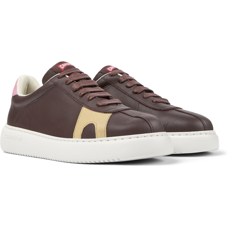 CAMPER Twins - Sneakers For Women - Burgundy, Size 35, Smooth Leather