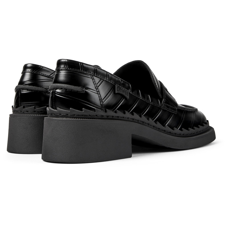 CAMPER Twins - Loafers For Women - Black, Size 40, Smooth Leather