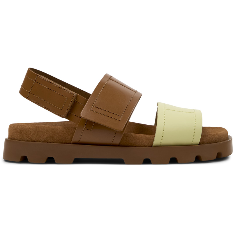 CAMPER Brutus Sandal - Sandalias para Mujer - Marron,Amarillo, talla 35, Piel Lisa