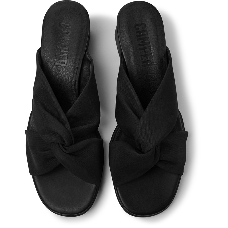 CAMPER Katie - Sandals For Women - Black, Size 41, Cotton Fabric