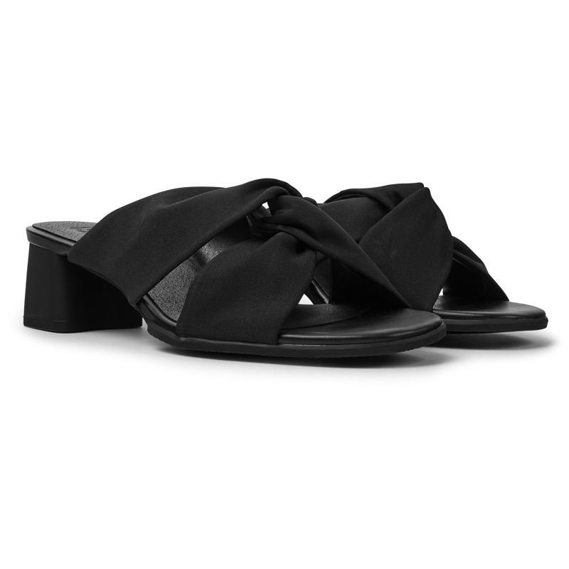 CAMPER Katie - Sandals For Women - Black, Size 41, Cotton Fabric