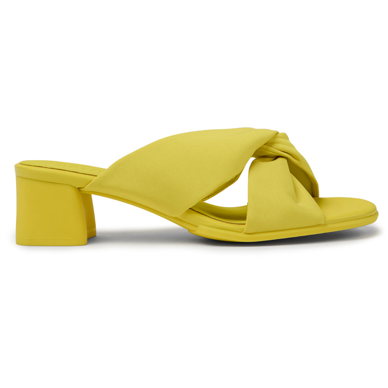 CAMPER Katie - Sandals For Women - Yellow, Size 40, Cotton Fabric