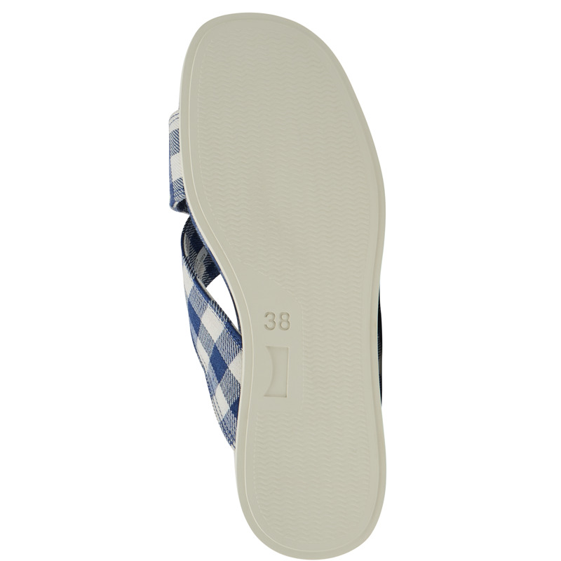 CAMPER Atonik - Sandals For Women - Blue,White, Size 40, Cotton Fabric
