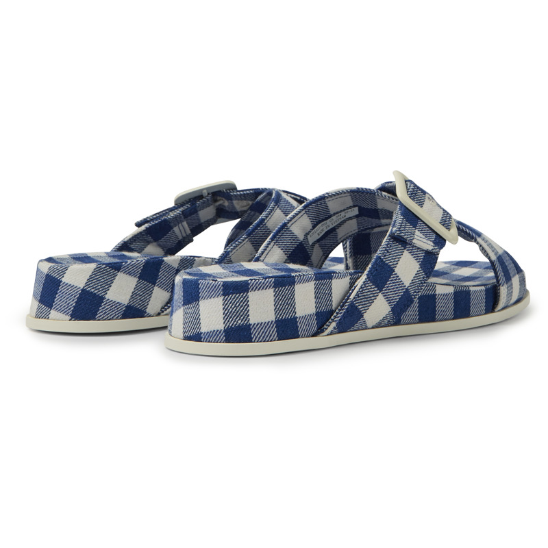 CAMPER Atonik - Sandals For Women - Blue,White, Size 39, Cotton Fabric