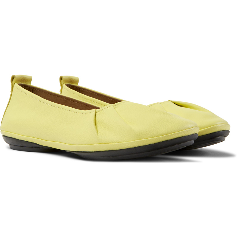 Camper Right - Ballerinas For Women - Yellow, Size 39, Smooth Leather