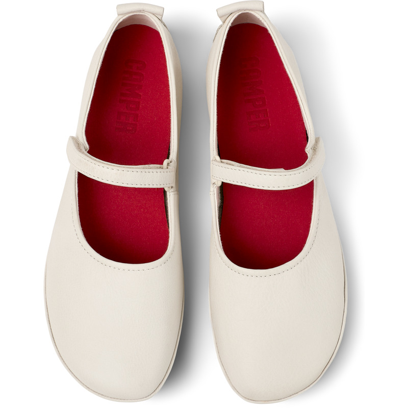 Camper Right - Ballerinas For Women - White, Size 37, Smooth Leather