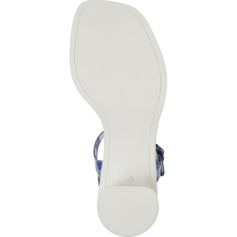 CAMPER Meda - Sandals For Women - Blue,White, Size 38, Cotton Fabric