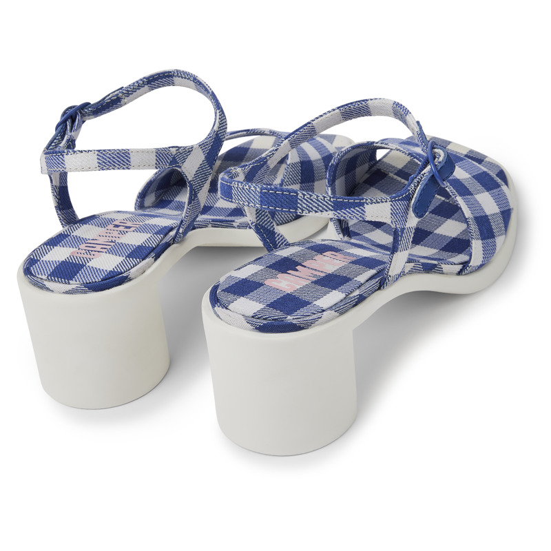 CAMPER Meda - Sandals For Women - Blue,White, Size 38, Cotton Fabric