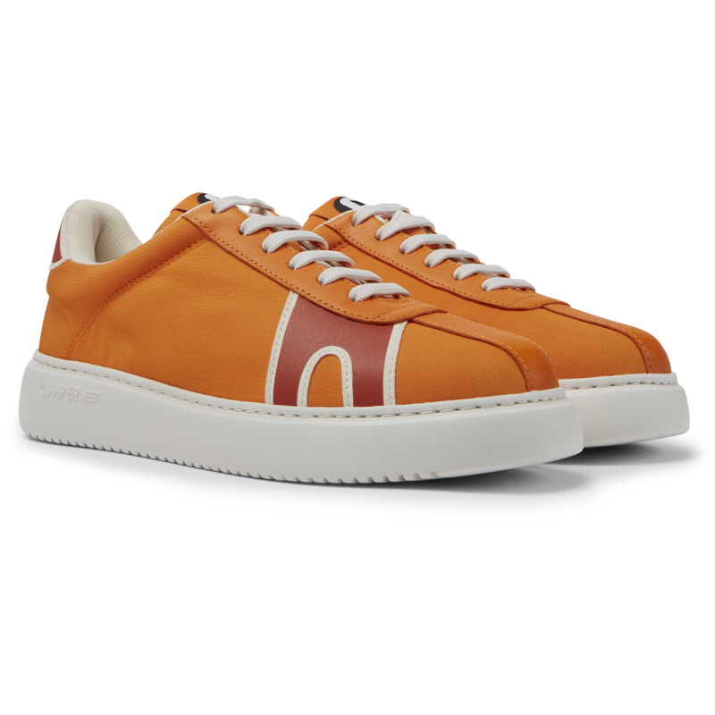 Camper Runner K21 - Sneakers For Women - Orange, Size 35, Cotton Fabric/Smooth Leather