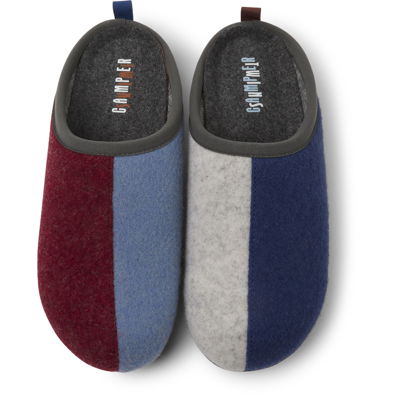 CAMPER Twins - Slippers For Women - Blue,Burgundy,White, Size 39, Cotton Fabric