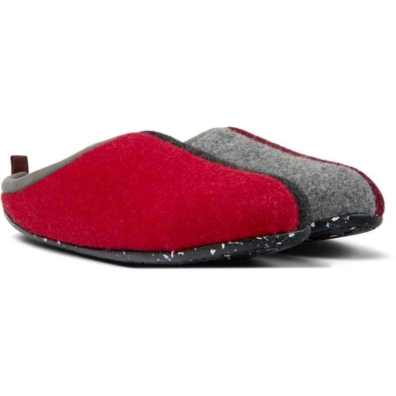Camper Twins - Zapatillas Para Mujer - Gris, Rojo, Burdeos, Talla 7, Textil