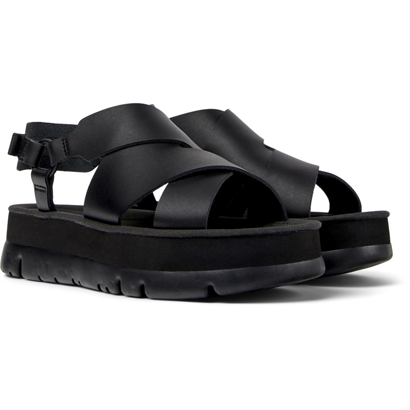 Camper Oruga Up - Sandals For Women - Black, Size 35, Smooth Leather