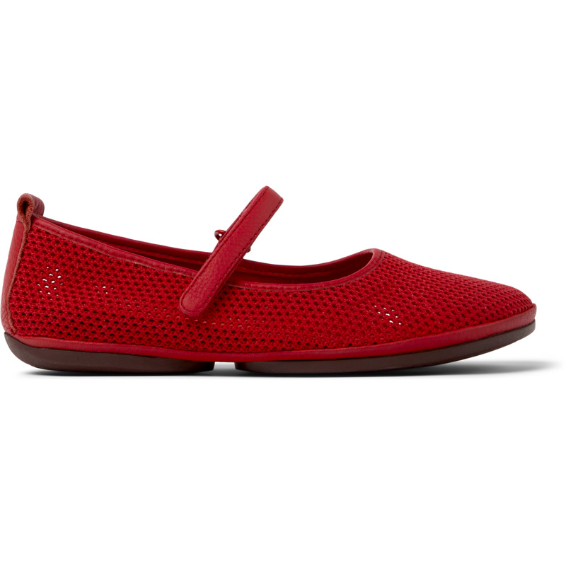CAMPER Right Nina - Bailarinas para Mujer - Rojo, talla 35, Textil/Piel Lisa