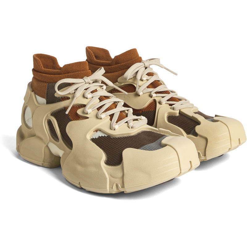 Camper Tossu - Sneakers For Women - Beige, Brown, White, Size 39, Synthetic