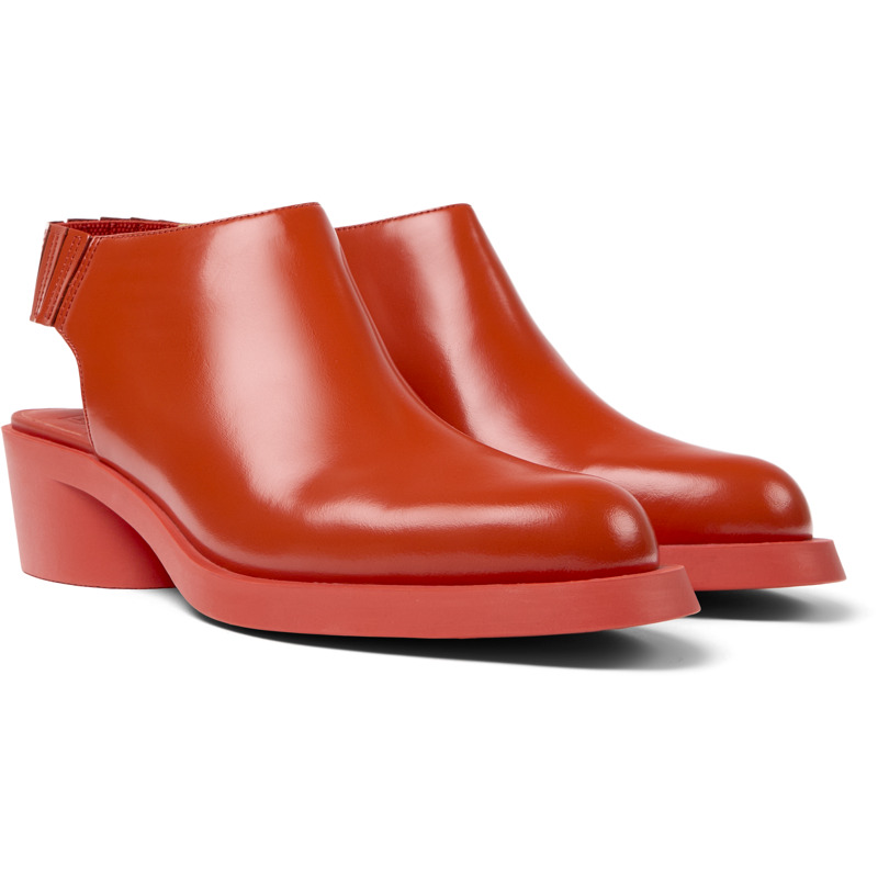 Camper Bonnie - Zapatos De Vestir Para Mujer - Rojo, Talla 8.5, Piel Lisa