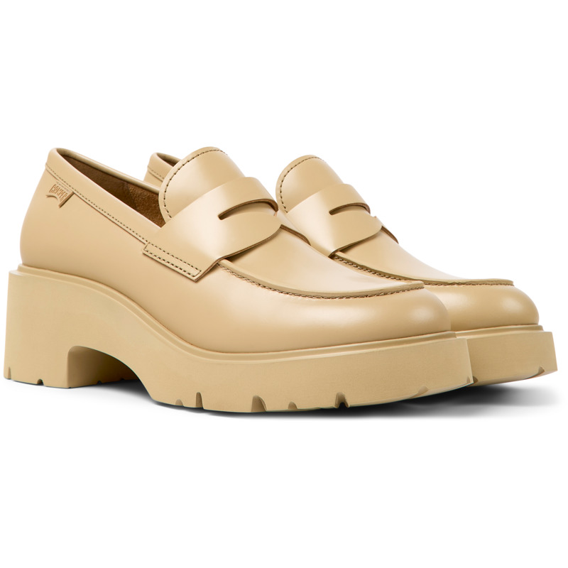 CAMPER Milah - Elegante Schuhe Für Damen - Beige, Größe 39, Glattleder
