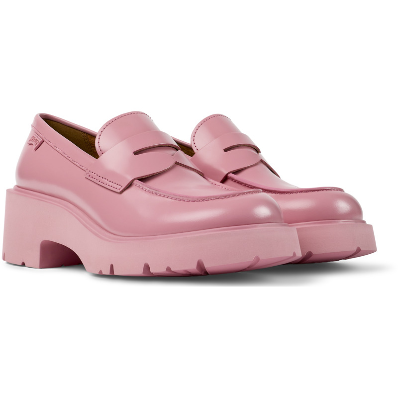 Camper Milah - Loafers For Women - Pink, Size 42, Smooth Leather