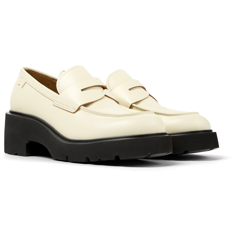 CAMPER Milah - Zapatos De Vestir Para Mujer - Blanco, Talla 42, Piel Lisa