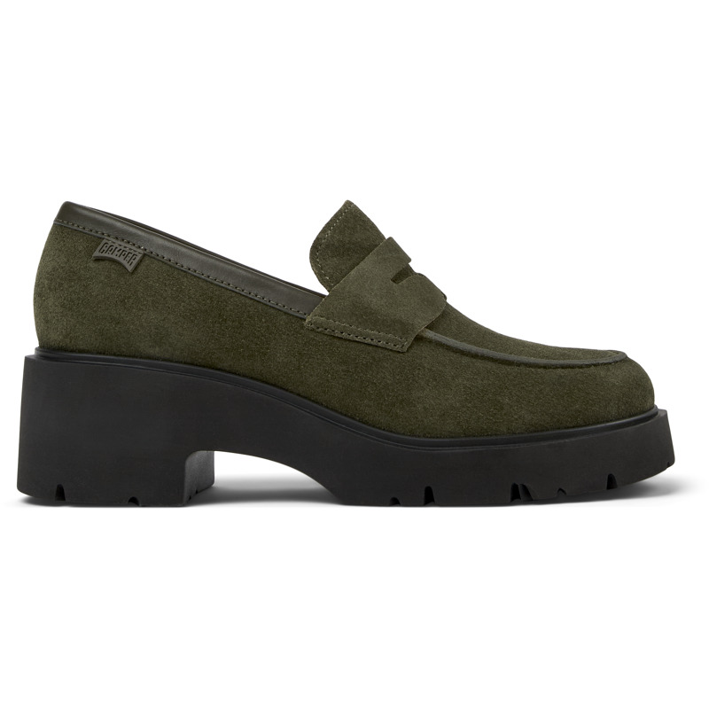 CAMPER Milah - Zapatos de vestir para Mujer - Verde, talla 39, Ante o Piel Vuelta