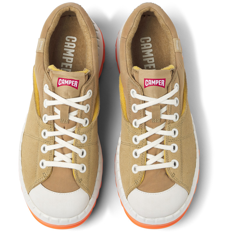 CAMPER Teix - Casual Para Mujer - Beige, Talla 36, Textil/Piel Vuelta