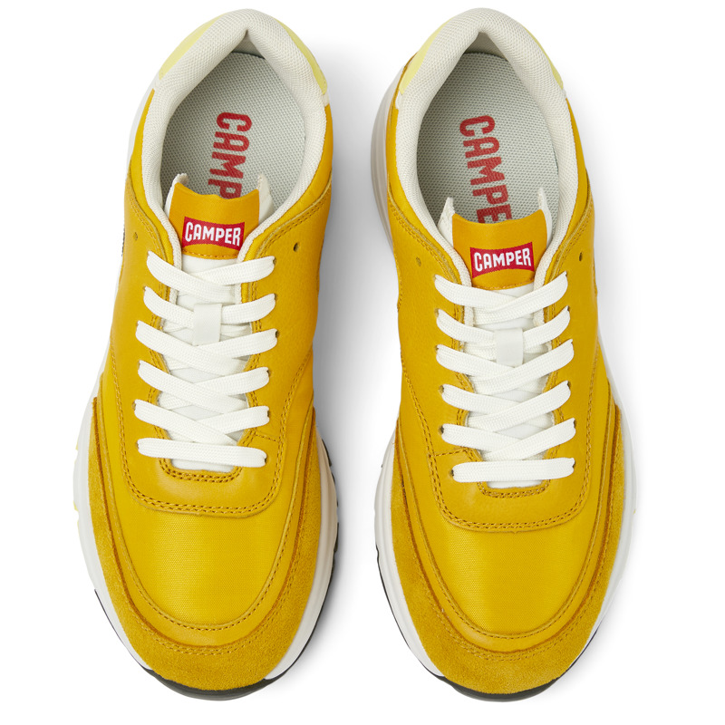 Camper Drift - Sneakers For Women - Yellow, White, Size 37, Cotton Fabric/Smooth Leather
