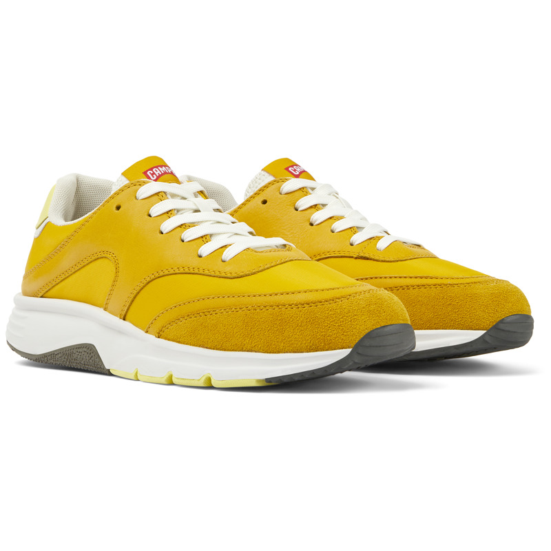Camper Drift - Sneakers For Women - Yellow, White, Size 41, Cotton Fabric/Smooth Leather
