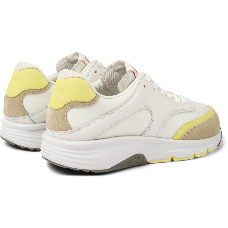 Camper Drift - Sneakers For Women - White, Beige, Yellow, Size 40, Cotton Fabric/Smooth Leather