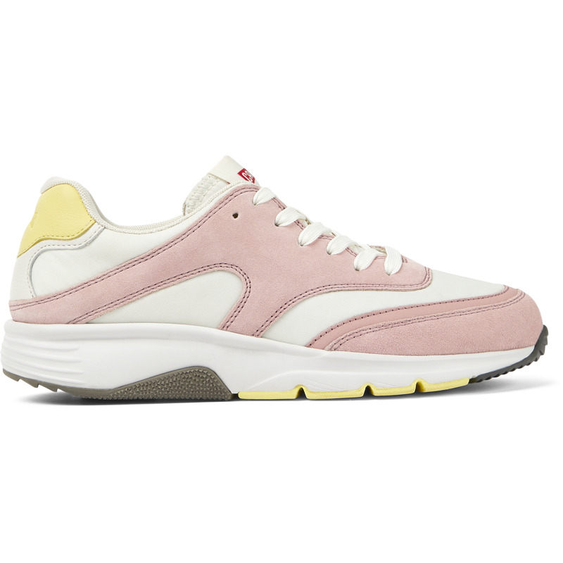 CAMPER Drift - Sneakers For Women - White,Pink,Yellow, Size 36, Cotton Fabric
