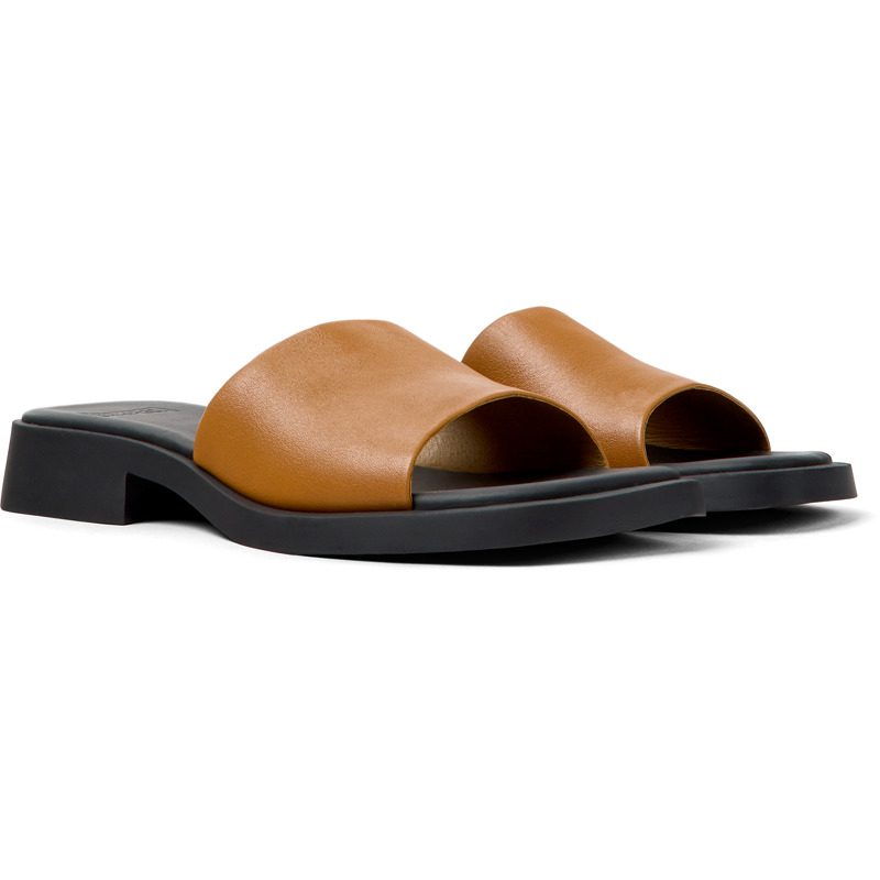 CAMPER Dana - Πέδιλα Για Γυναικεία - Καφέ, Μέγεθος 40, Smooth leather