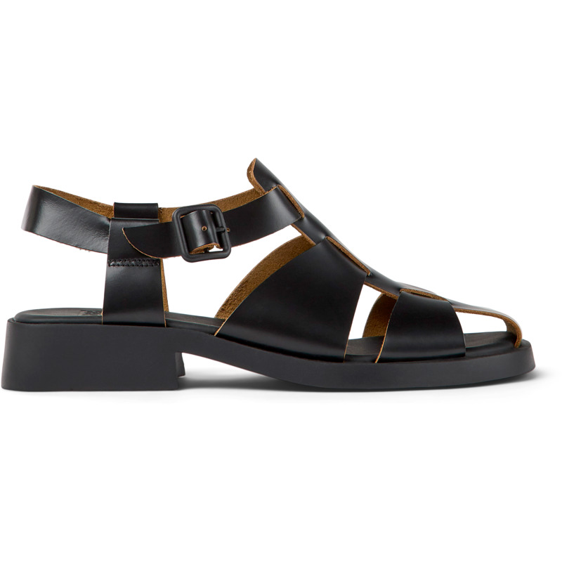 Camper Dana - Sandals For Women - Black, Size 38, Smooth Leather