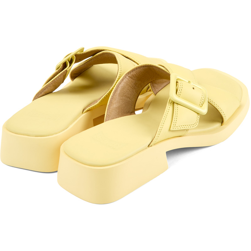 Camper Dana - Sandals For Women - Yellow, Size 39, Smooth Leather