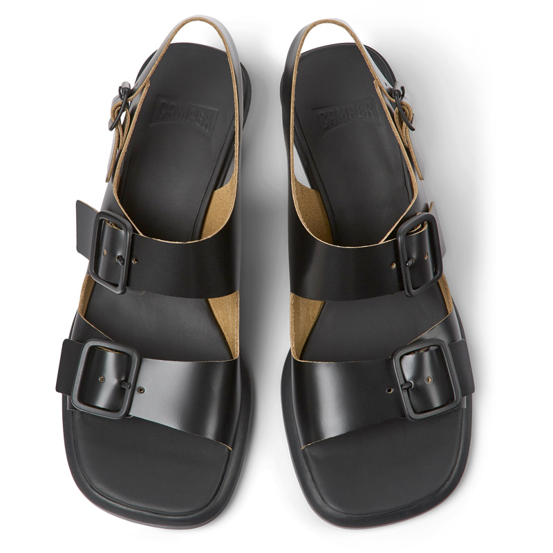 Camper Dina - Sandals For Women - Black, Size 39, Smooth Leather
