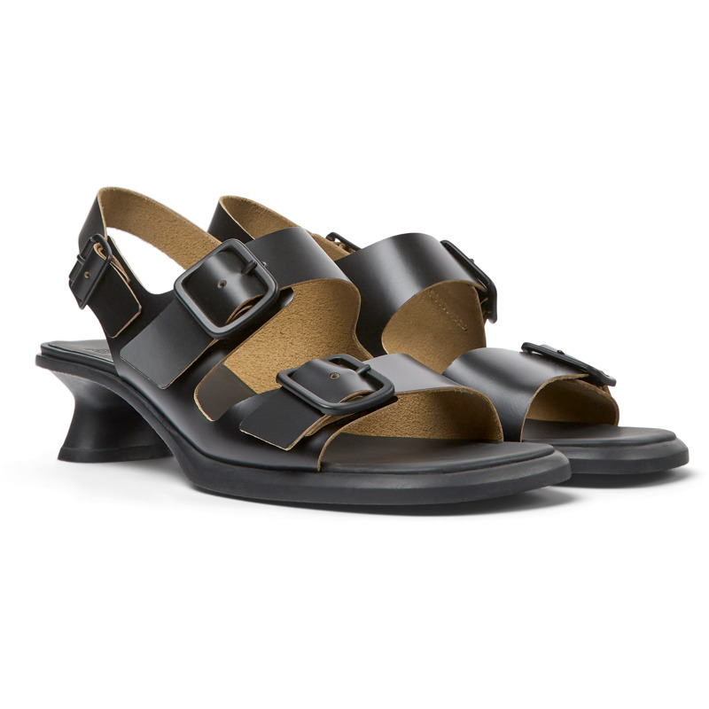 Camper Dina - Sandals For Women - Black, Size 41, Smooth Leather