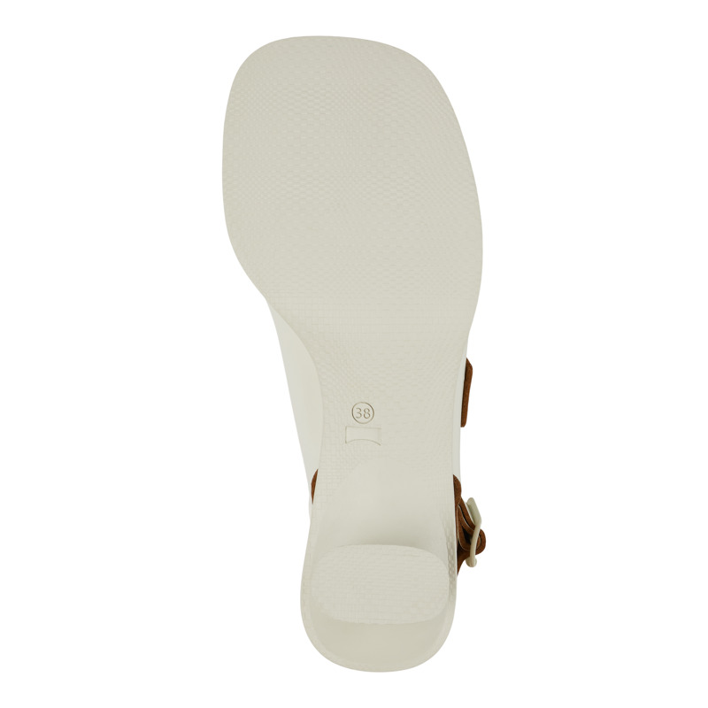 CAMPER Dina - Sandals For Women - White, Size 38, Smooth Leather