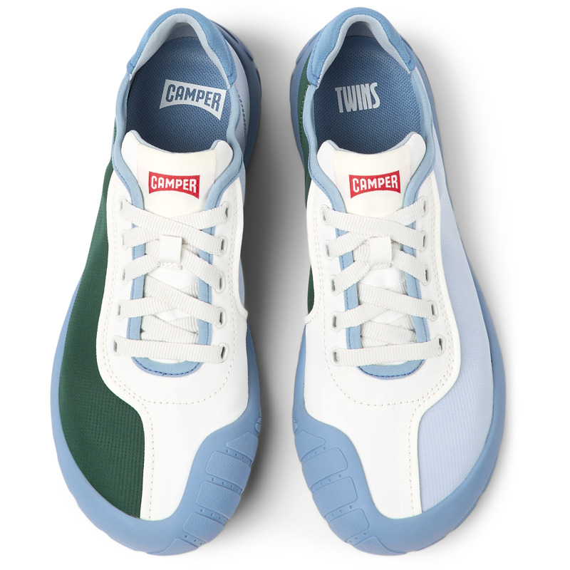 CAMPER Twins - Sneakers For Women - Blue,Green,White, Size 40, Cotton Fabric