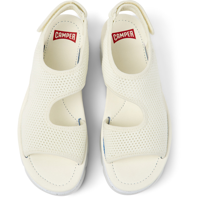 CAMPER Oruga Up - Sandals For Women - White, Size 37, Cotton Fabric