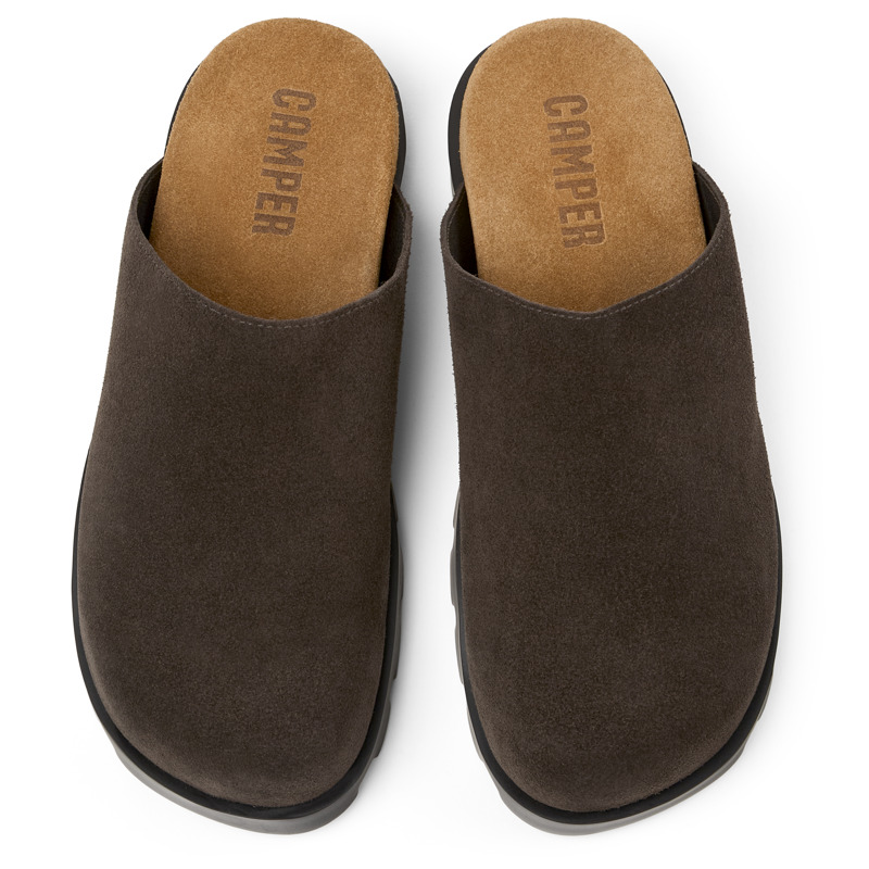 CAMPER Brutus Sandal - Clogs Για Γυναικεία - Γκρι, Μέγεθος 35, Suede