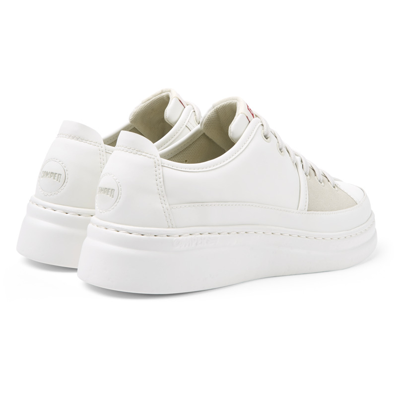 CAMPER Twins - Sneakers For Women - White,Grey, Size 42, Smooth Leather
