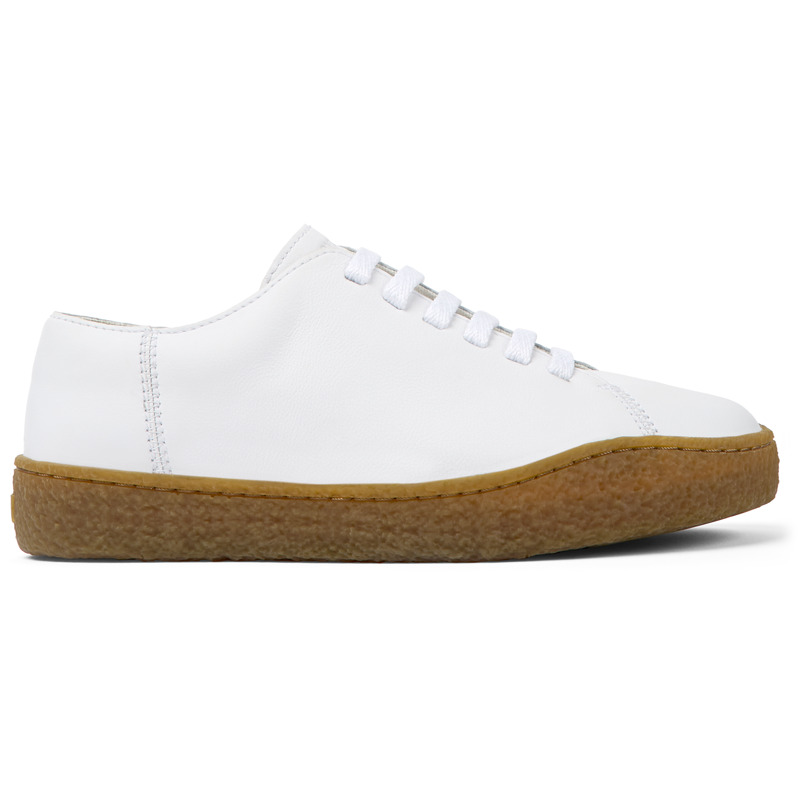 CAMPER Peu Terreno - Lace-up For Women - White, Size 35, Smooth Leather