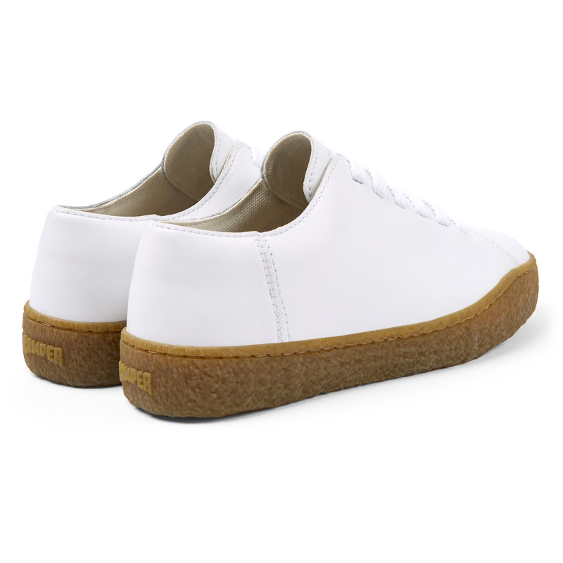 CAMPER Peu Terreno - Lace-up For Women - White, Size 36, Smooth Leather