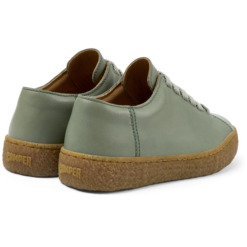 CAMPER Peu Terreno - Lace-up For Women - Green, Size 7.5, Smooth Leather