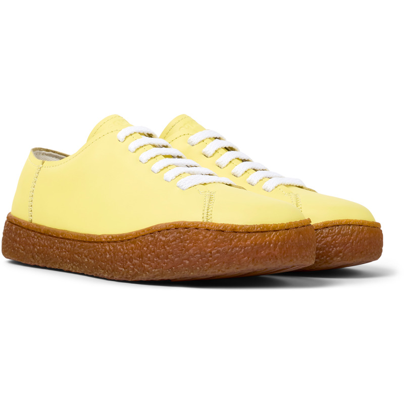 Camper Peu Terreno - Sneakers For Women - Yellow, Size 35, Smooth Leather