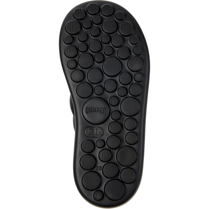 CAMPER Pelotas Flota - Sandals For Women - Black, Size 38, Smooth Leather