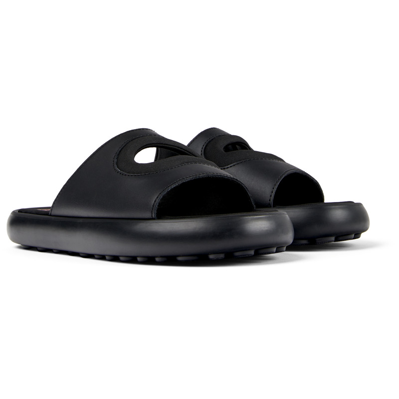 Camper Twins - Sandalias Para Mujer - Negro, Talla 6, Piel Lisa/Textil