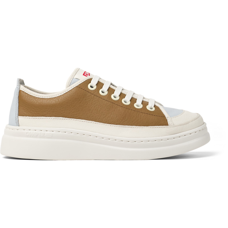 CAMPER Twins - Sneakers Για Γυναικεία - Λευκό,Γκρι,Καφέ, Μέγεθος 35, Smooth Leather