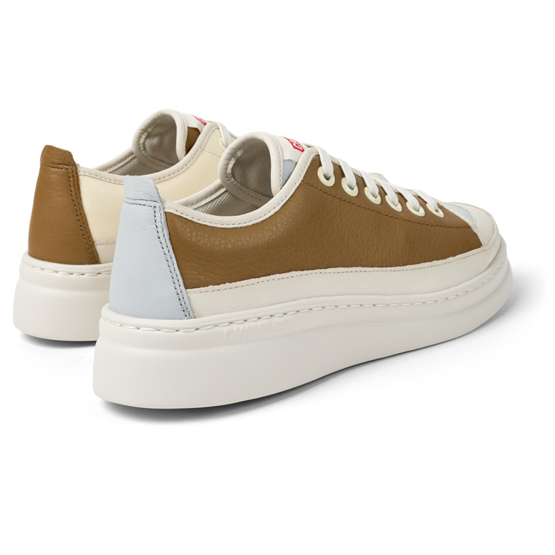 CAMPER Twins - Sneakers Για Γυναικεία - Λευκό,Γκρι,Καφέ, Μέγεθος 35, Smooth Leather