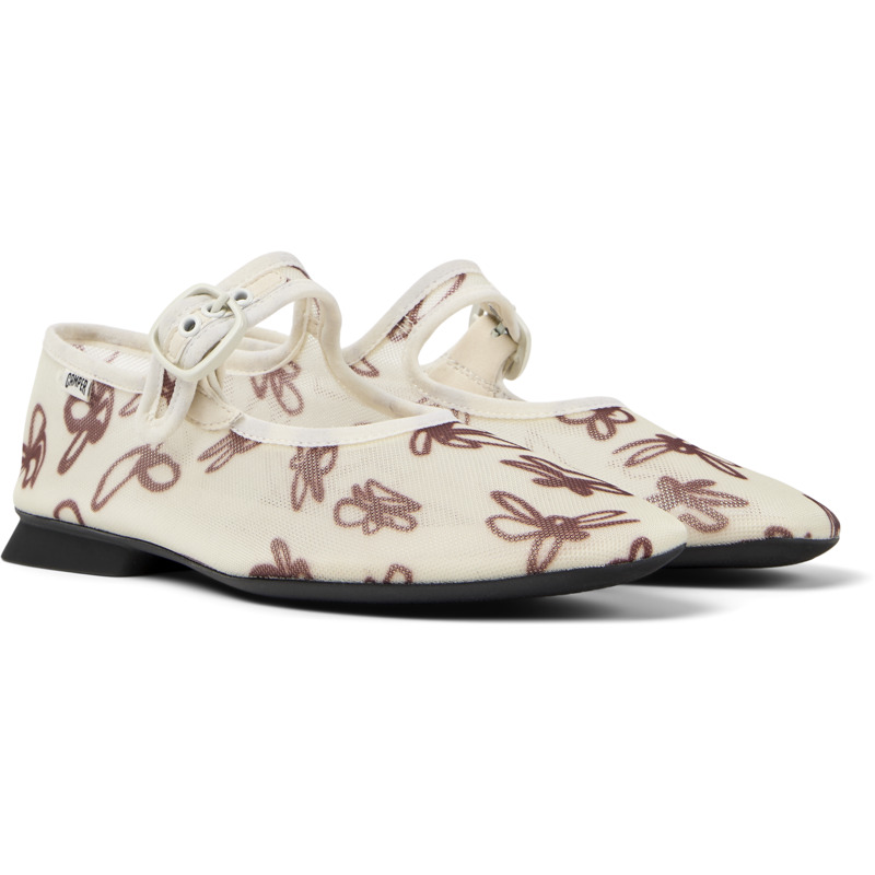 Camper Casi Myra Ballerina Shoes In White