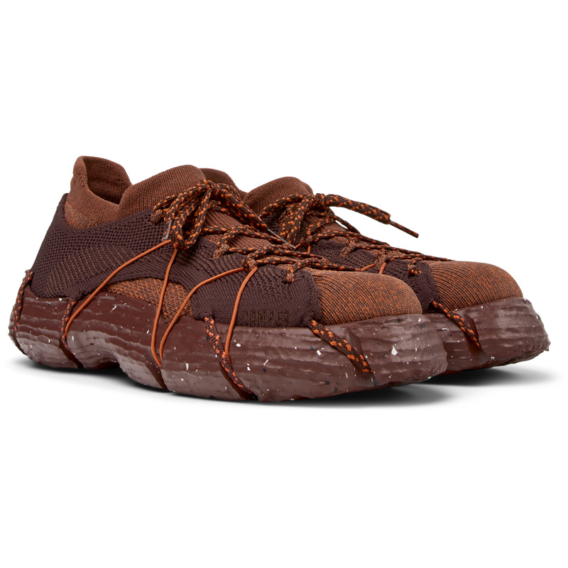  CAMPER ROKU - Casual παπούτσια Για Γυναικεία - Μπορντό,Καφέ,Πορτοκαλί, Μέγεθος 36, Cotton fabric - 2