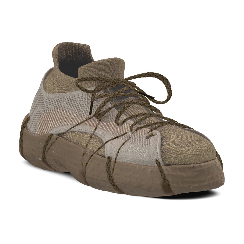 Camper Custom Roku - Sneakers For Women - Black,Grey,White, Size 35, Cotton Fabric - 2