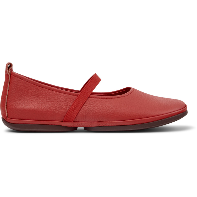 CAMPER Right Nina - Bailarinas para Mujer - Rojo, talla 35, Piel Lisa